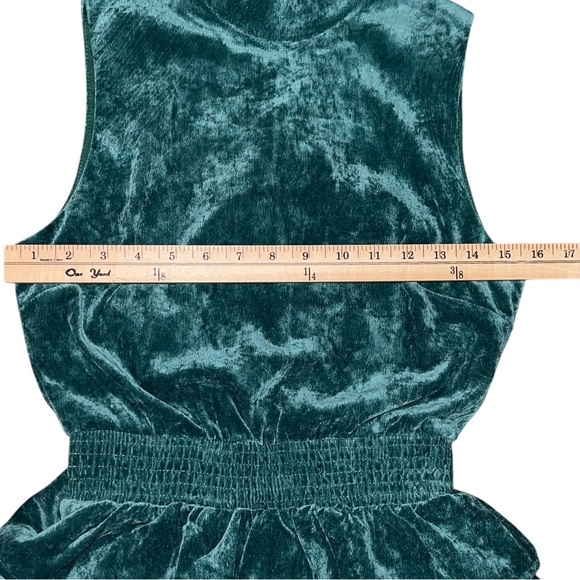 TCEC Deep Teal Velvet Dress Size Small - Picture 8 of 9